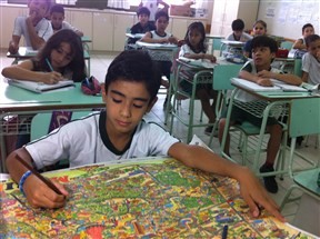 Projeto cultural Vamos Pintar Maringá chega às salas de aula de escolas públicas